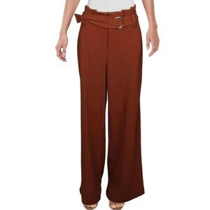 INC International Concepts Wide Leg Paper Bag Waist Trousers Sz 8